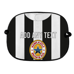 Newcastle 1996 Home Shirt - Personalised Retro Football Car Sun Shade - Set of 2