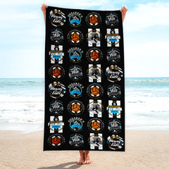 Newcastle - Football Legends - Microfibre Beach Towel - 150cm x 75cm