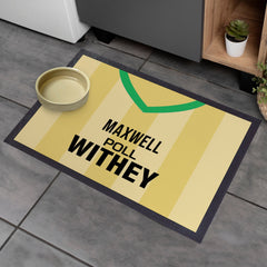 Norwich 1985 Home Shirt - Personalised Retro Door Mat - 60cm x 40cm