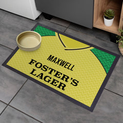 Norwich 1986 Home Shirt - Personalised Retro Door Mat - 60cm x 40cm