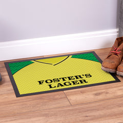 Norwich 1986 Home Shirt - Personalised Retro Door Mat - 60cm x 40cm