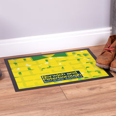 Norwich 1994 Home Shirt - Personalised Retro Door Mat - 60cm x 40cm