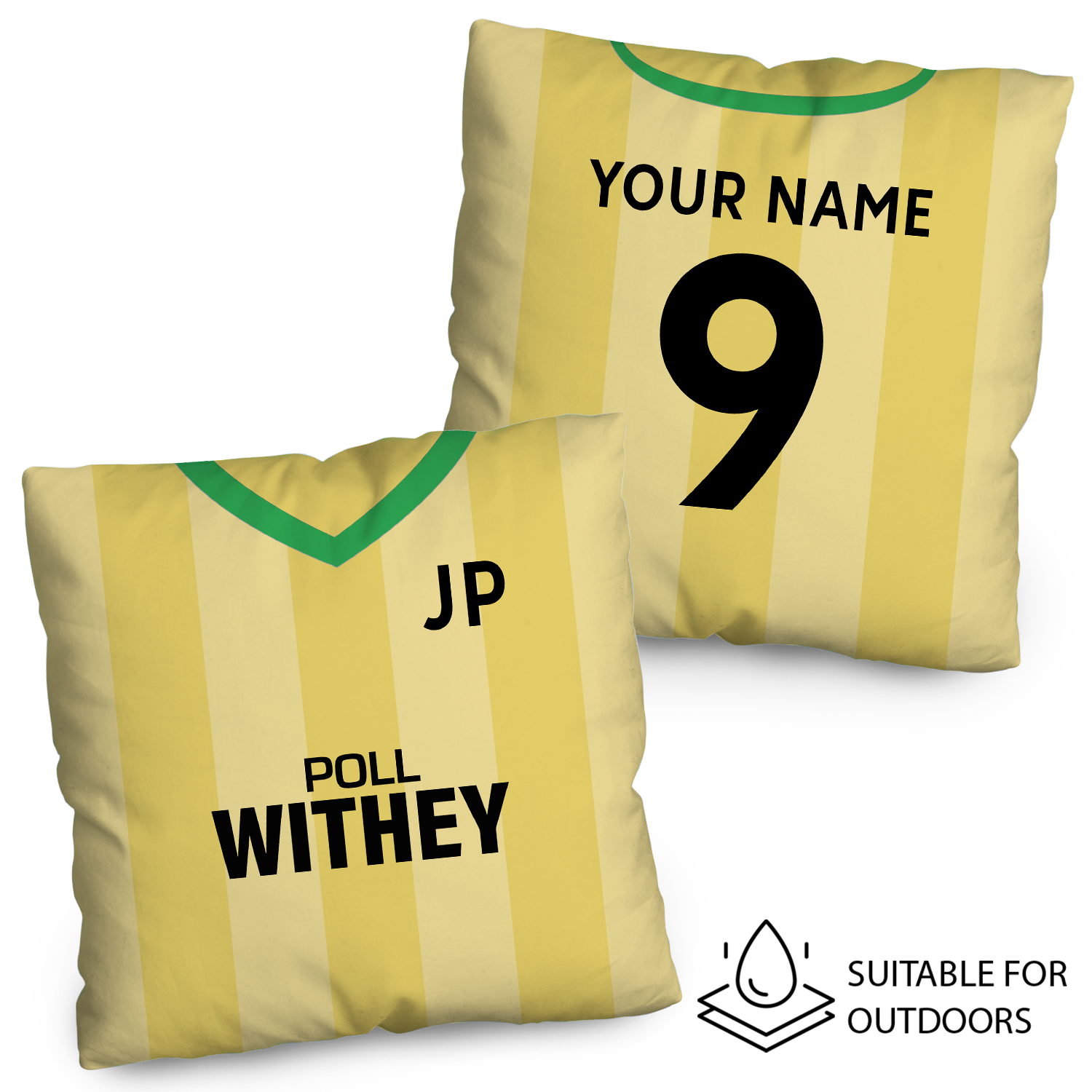 Norwich - 1985 Home Shirt - 45cm or 61cm Retro Showerproof Outdoor Cushion