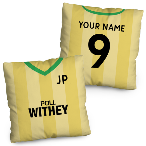 Norwich - 1985 Home Shirt - 45cm or 61cm Retro Cushion