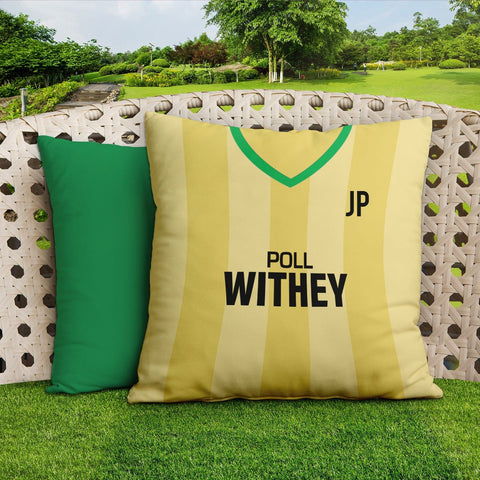 Norwich - 1985 Home Shirt - 45cm or 61cm Retro Showerproof Outdoor Cushion