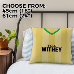 Norwich - 1985 Home Shirt - 45cm or 61cm Retro Cushion
