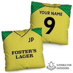 Norwich - 1986 Home Shirt - 45cm or 61cm Retro Showerproof Outdoor Cushion