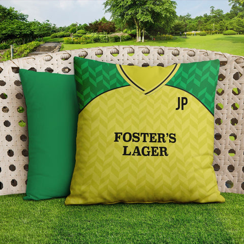 Norwich - 1986 Home Shirt - 45cm or 61cm Retro Showerproof Outdoor Cushion