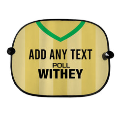 Norwich 1985 Home Shirt - Personalised Retro Football Car Sun Shade - Set of 2