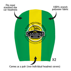 Norwich Canaries - Football Legends - Headrest Cover