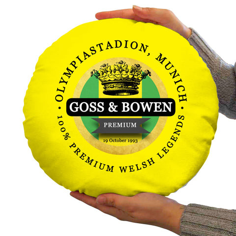 Norwich Goss Bowen - Football Legends - Circle Cushion 14inch