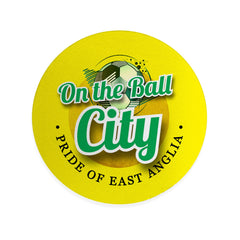 Norwich On the Ball - Football Coaster - Square Or Circle
