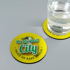 Norwich On the Ball - Football Coaster - Square Or Circle