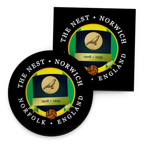 Norwich The Nest - Football Coaster - Square Or Circle
