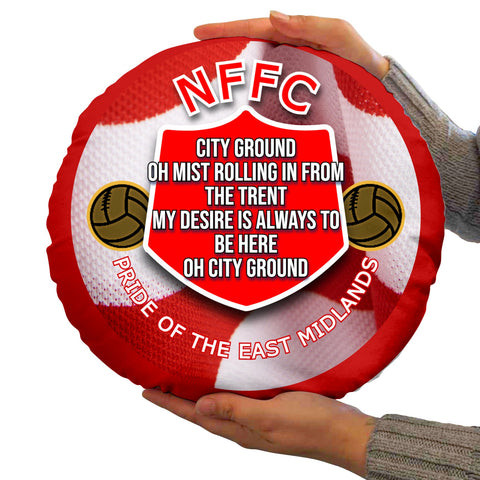 Nottingham City Ground Song - Football Legends - Circle Cushion 14inch