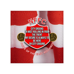 Nottingham City Ground Song - Football Coaster - Square Or Circle