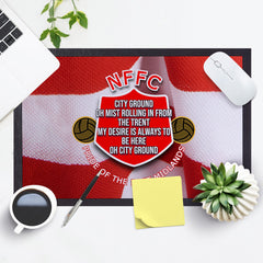 Nottingham City Ground Song   - Football Legends - Door Mat -60cm X 40cm