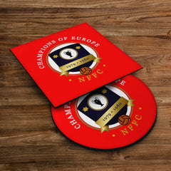 Nottingham European Cup - Football Coaster - Square Or Circle