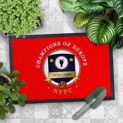 Nottingham European Cup - Football Legends - Door Mat -60cm X 40cm