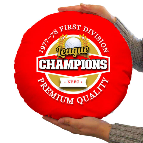 Nottingham League Champions - Football Legends - Circle Cushion 14inch