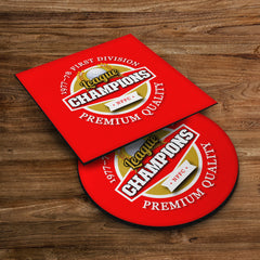 Nottingham League Champions - Football Coaster - Square Or Circle