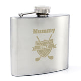 Personalised Golf Crest Hip Flask