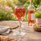 Personalised Bow Wine Glass