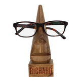 Personalised Name Only Wooden Nose-Shaped Glasses Holder