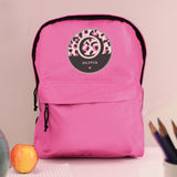 Personalised Leopard Print Pink Backpack