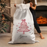 Personalised Pink Christmas Tree Sack