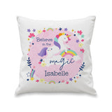 Personalised Pink Unicorn Cushion