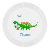 Personalised Dinosaur Plastic Plate