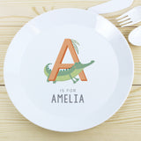Personalised Animal Alphabet Plastic Plate