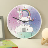 Personalised Unicorn Wooden Clock