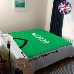 Plymouth Retro 1983 Home Shirt - Personalised Retro Fleece Blanket 150cm X 150cm