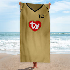 Portsmouth 2002 Away Shirt - Personalised Lightweight, Microfibre Retro Beach Towel - 150cm x 75cm