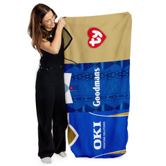 Portsmouth Three Shirt Design - Personalised Lightweight, Microfibre Retro Beach Towel - 150cm x 75cm