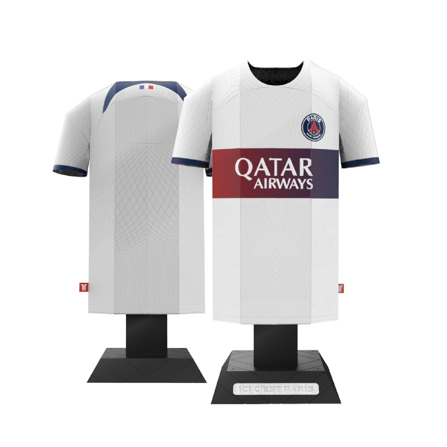 PSG Away Jersey front and back view