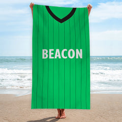 Plymouth Retro 1983 Home Shirt - Personalised Lightweight, Microfibre Retro Beach Towel - 150cm x 75cm