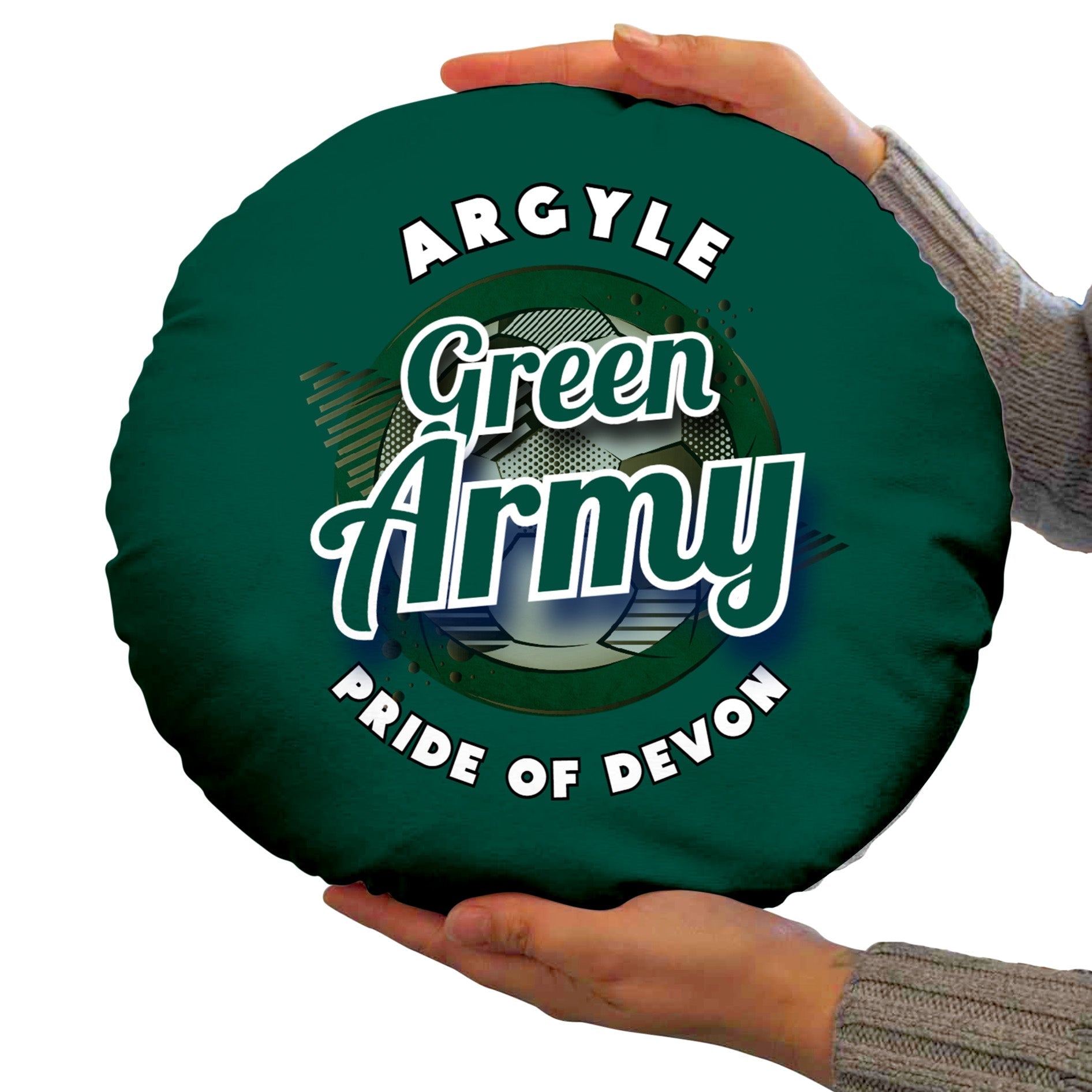 Plymouth Green Army - Football Legends - Circle Cushion 14inch