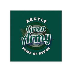 Plymouth Green Army - Football Coaster - Square Or Circle