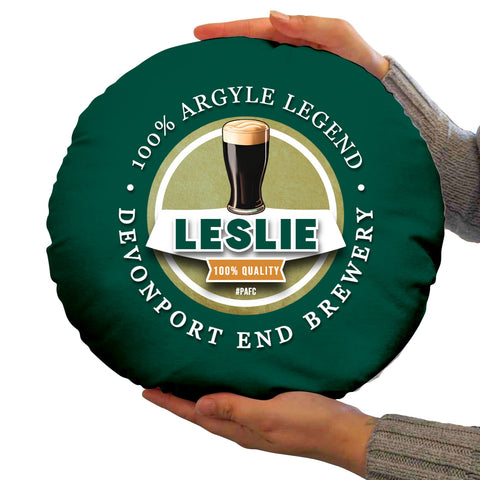 Plymouth Leslie - Football Legends - Circle Cushion 14inch