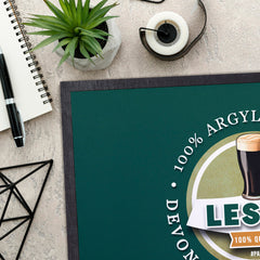 Plymouth Leslie  - Football Legends - Door Mat -60cm X 40cm