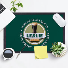 Plymouth Leslie  - Football Legends - Door Mat -60cm X 40cm