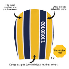 Preston 1994 Away - Retro Football Shirt - Pack of 2 - Car Seat Headrest Covers