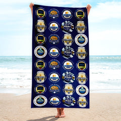 Preston - Football Legends - Microfibre Beach Towel - 150cm x 75cm