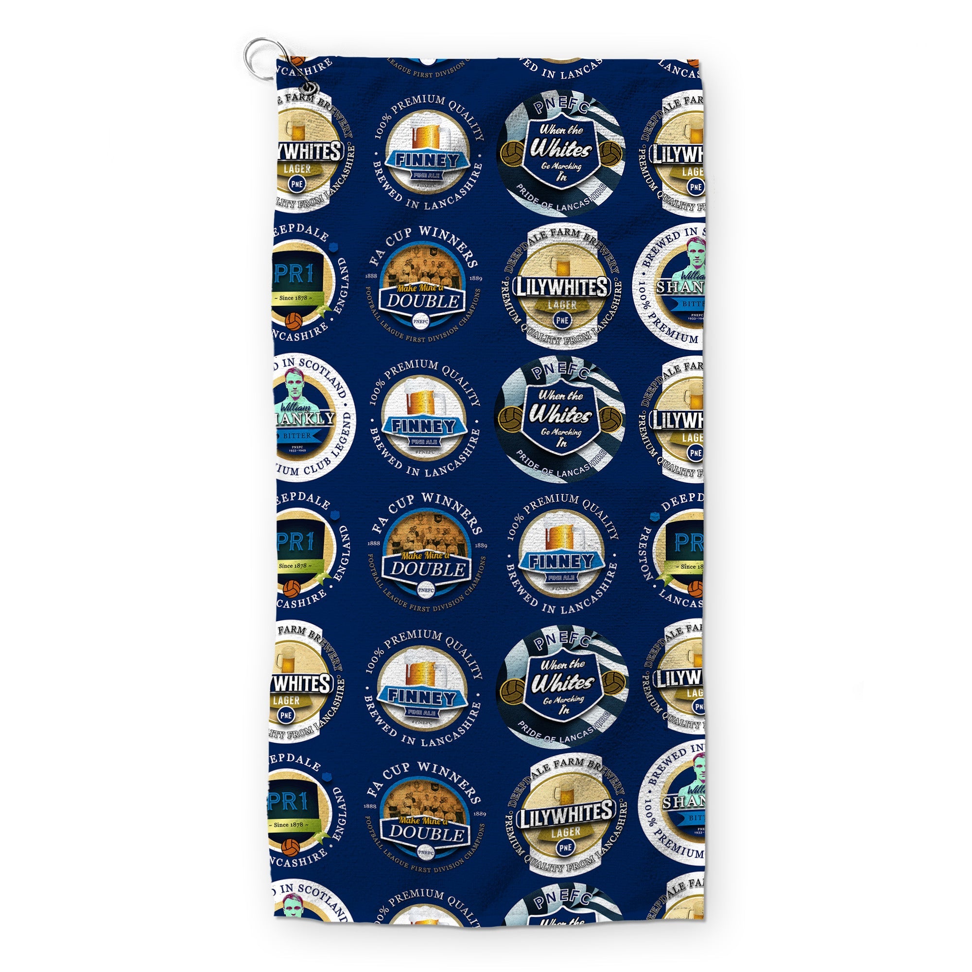 Preston - Football Legends - Retro Lightweight, Microfibre Golf Towel