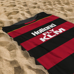 QPR - 1990 Away Shirt - Personalised Retro Lightweight, Microfibre Beach Towel - 150cm x 75cm