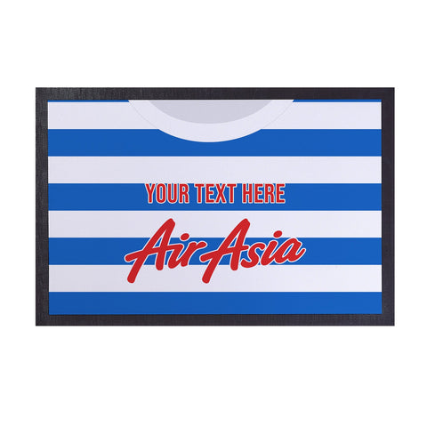 QPR 2015 Home Shirt - Personalised Retro Door Mat - 60cm x 40cm