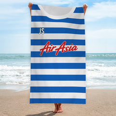 QPR - 2015 Home Shirt - Personalised Retro Lightweight, Microfibre Beach Towel - 150cm x 75cm
